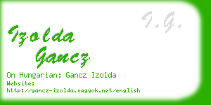 izolda gancz business card
